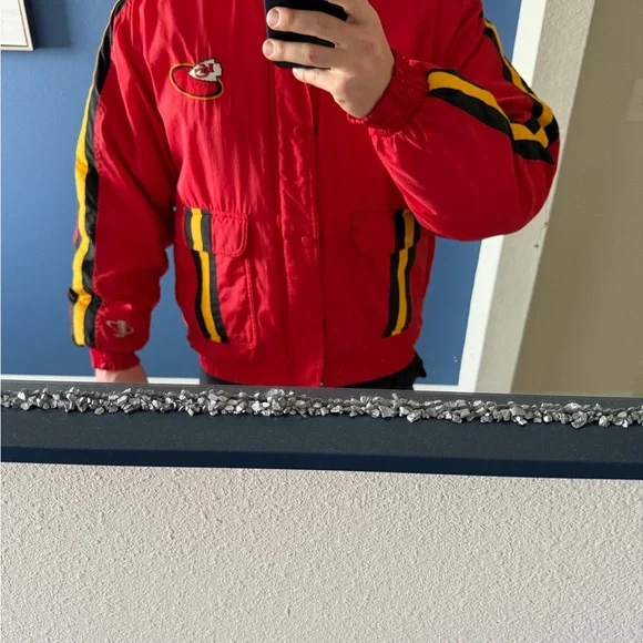 Vintage 90s Kansas City Chiefs NFL Pro Line Logo Athletic Jacket Youth XL Red - Picture 16 of 16